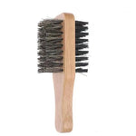 Brosse à barbe en bois naturel double face à poils - Vignette | Belle brosse
