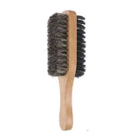 Brosse à barbe en bois naturel double face à poils - Vignette | Belle brosse