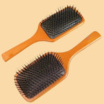Brosse à cheveux antistatique en bois avec coussin d'air - Vignette | Belle brosse