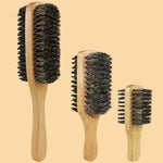 Brosse à cheveux en poils de sanglier en bois naturel double face - Vignette | Belle brosse