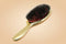 Brosse à cheveux en poils de sanglier ovale antistatique - Doré