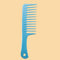 Peigne à dents larges pour cheveux bouclés bleu - Bleu