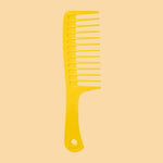 Peigne à dents larges pour cheveux bouclés jaune - Vignette | Belle brosse