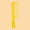 Peigne à dents larges pour cheveux bouclés jaune - Jaune