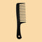 Peigne à dents larges pour cheveux bouclés noir - Noir