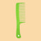 Peigne à dents larges pour cheveux bouclés vert - Vert