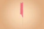 Peigne à queue antistatique en acier rose - Vignette | Belle brosse