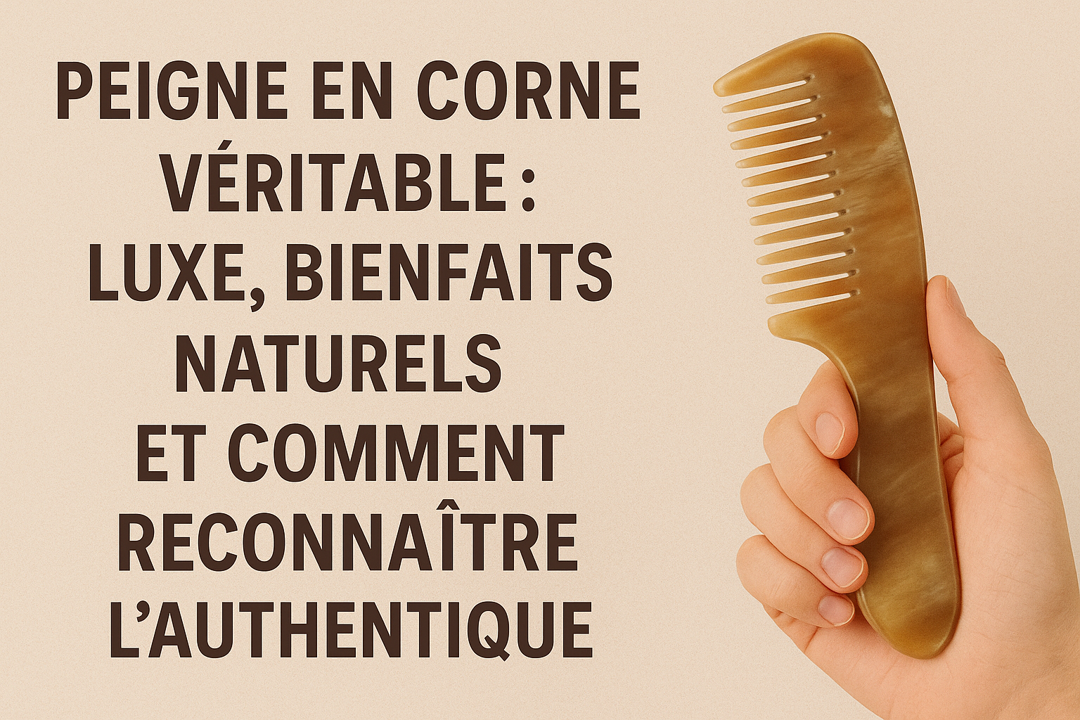 Peigne en Corne Véritable marron