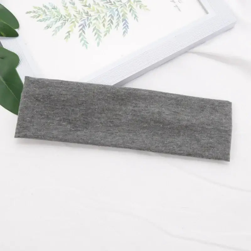 Bandeau élastique en coton - Gris foncé