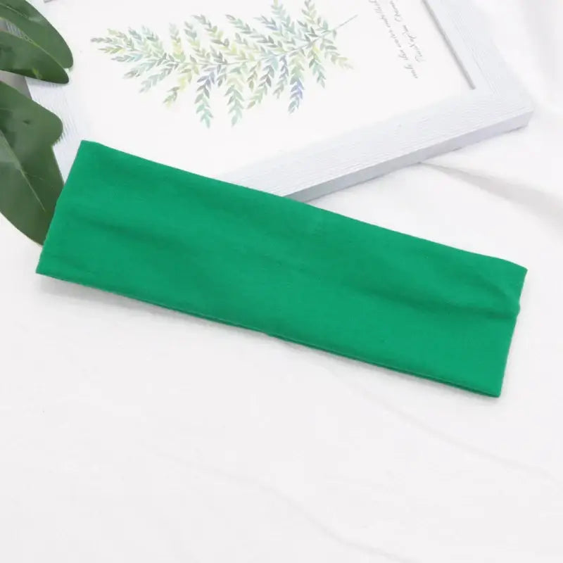 Bandeau élastique en coton - Vert