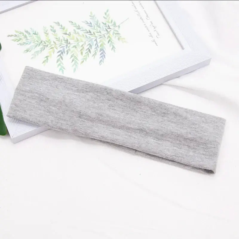 Bandeau élastique en coton - Gris clair