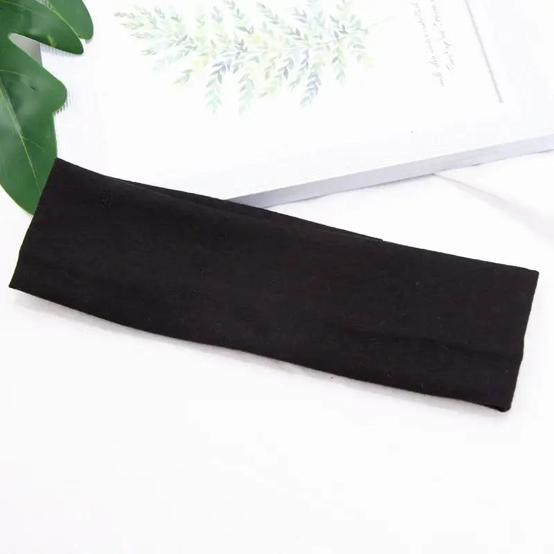 Bandeau élastique en coton - Noir