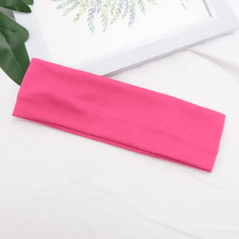 Bandeau élastique en coton - Rose/Rouge