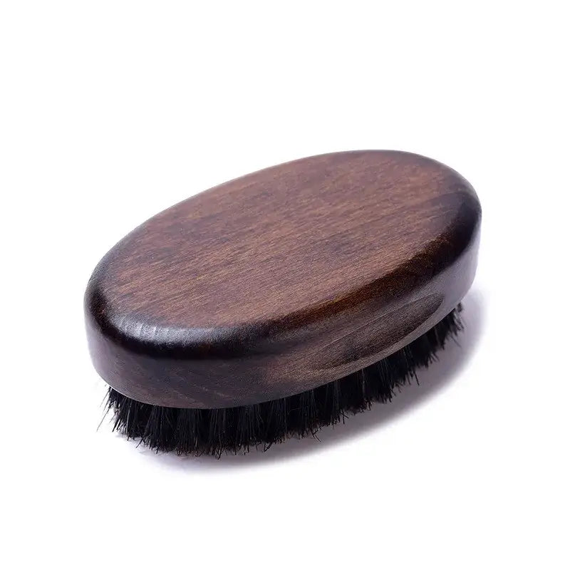 Brosse à barbe de voyage en poils de sanglier - Noir