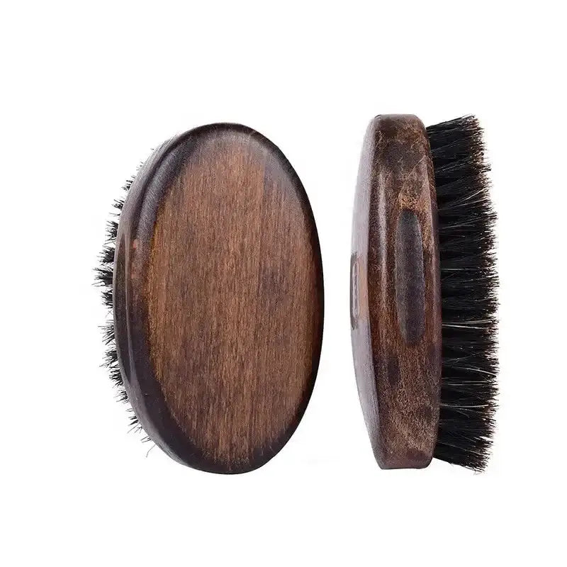 Brosse à barbe de voyage en poils de sanglier - Noir