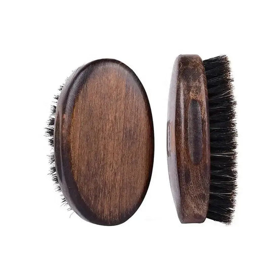 Brosse à barbe de voyage en poils de sanglier - Noir
