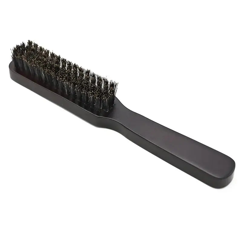 Brosse à barbe en poils de sanglier courbée