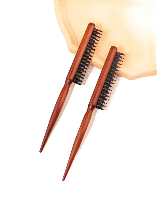Brosse à cheveux 2 matières en bois