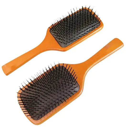 Brosse à cheveux antistatique en bois avec coussin d’air - Bois