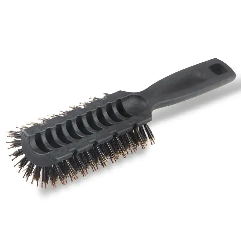Brosse à cheveux antistatique en poils de sanglier doux - Noir