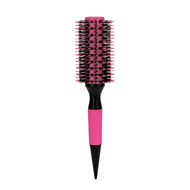Brosse à cheveux bouclés en nylon rose - ∅4.5cm