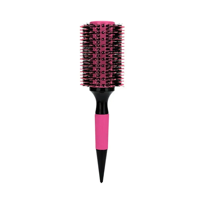 Brosse à cheveux bouclés en nylon rose - ∅6.2cm