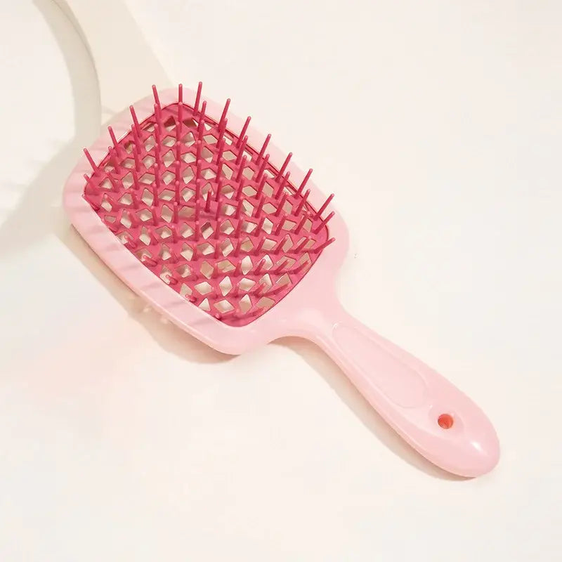 Brosse à cheveux creusé de massage - Rose