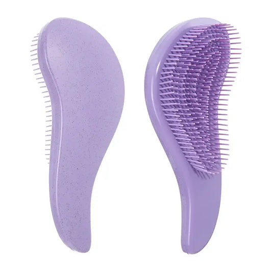 Brosse à cheveux démêlante antistatique en plastique - Pourpre