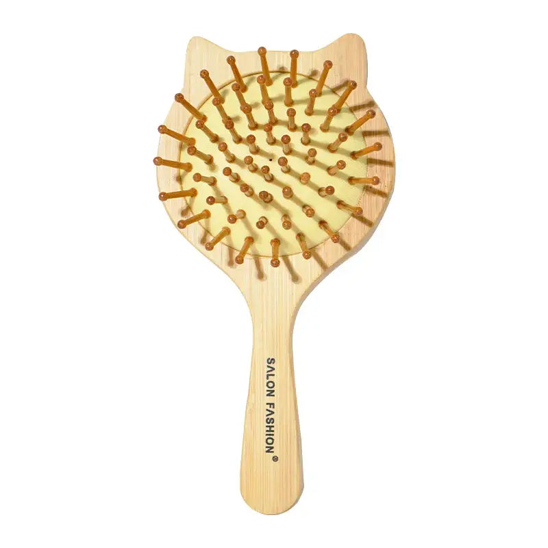 Brosse à cheveux démélante en bambou - Ronde