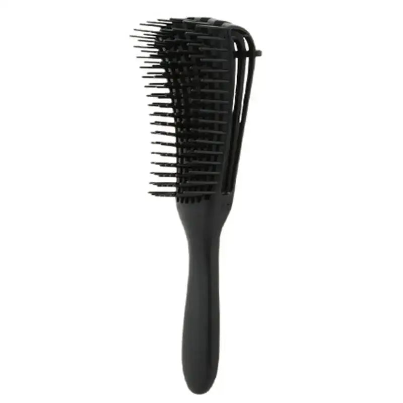 Brosse à cheveux démêlante pour cheveux frisés - Noir