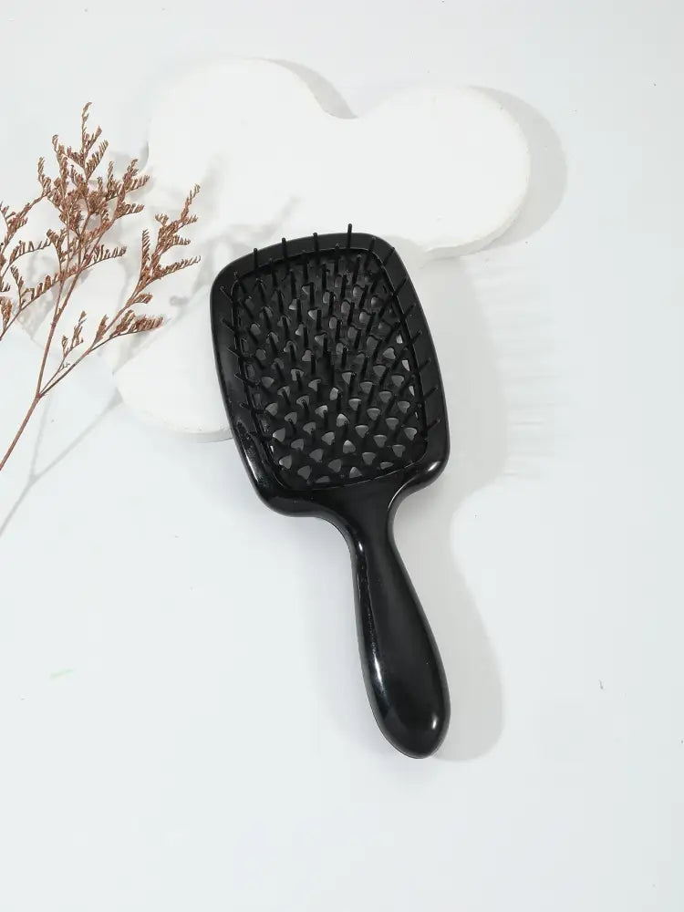 Brosse à cheveux emmêlés antistatique - Noir