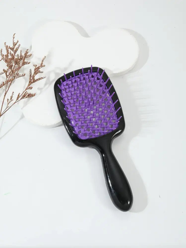 Brosse à cheveux emmêlés antistatique - Pourpre