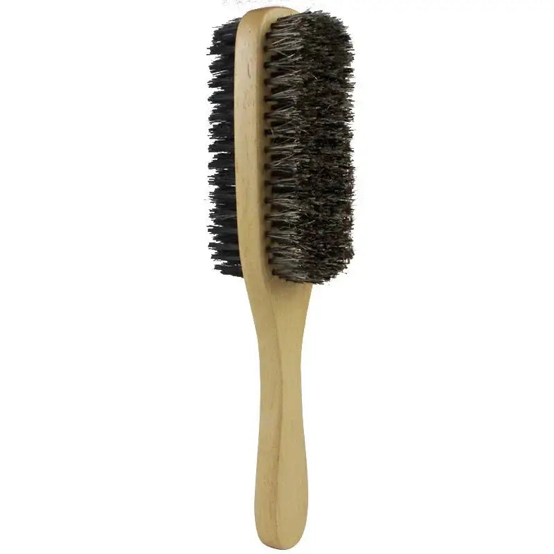 Brosse à cheveux en poils de sanglier en bois naturel double face - 23.5x4x4,5cm