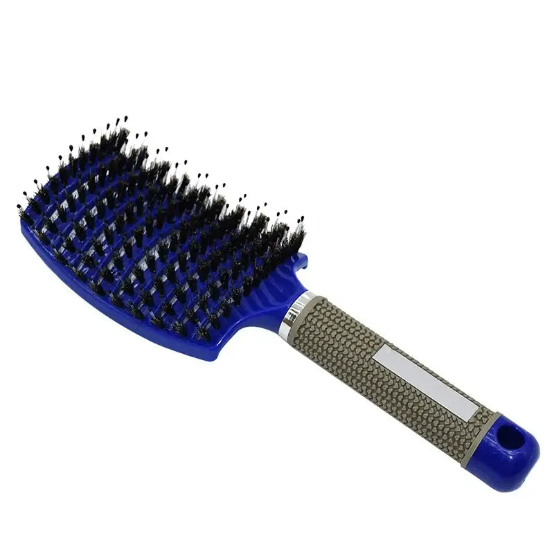 Brosse à cheveux en poils et nylon - Bleu