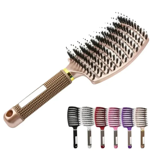 Brosse à cheveux en poils et nylon