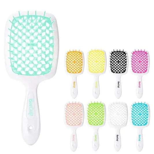Brosse à cheveux lissante en nid d’abeille
