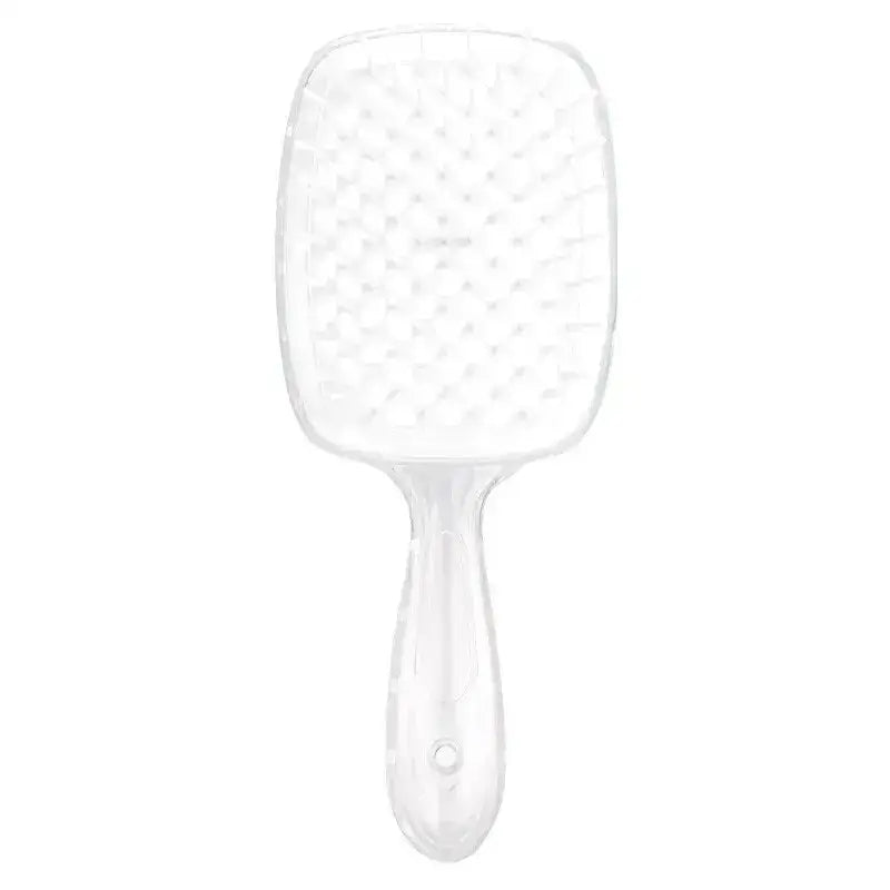 Brosse à cheveux lissante en nid d’abeille - Blanc transparent