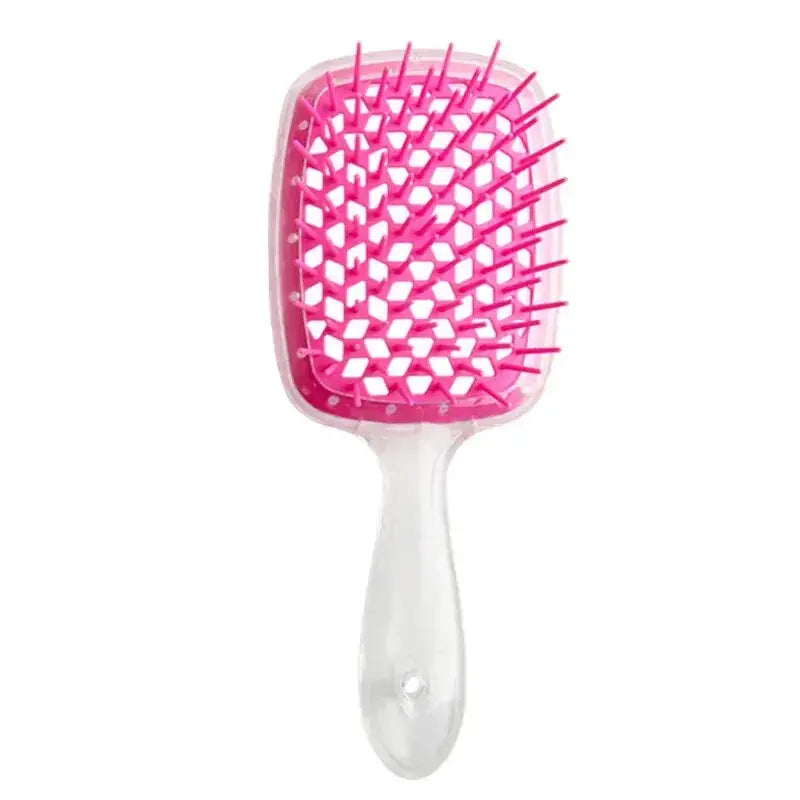 Brosse à cheveux lissante en nid d’abeille - Rouge