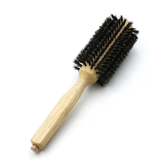 Brosse à cheveux ronde en poils de sanglier Queue amovible