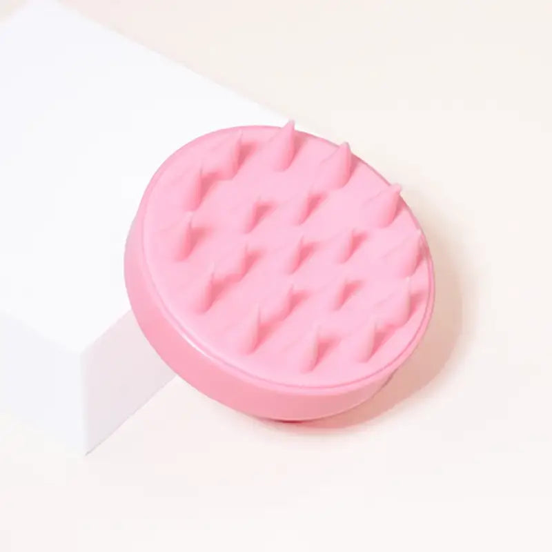 Brosse à shampoing exfoliante - Rose