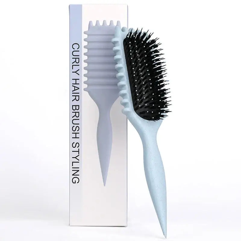 Brosse de coiffage pour cheveux bouclés - Bleu