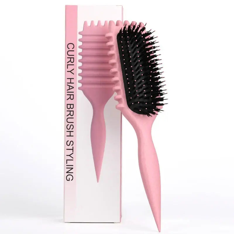 Brosse de coiffage pour cheveux bouclés - Rose