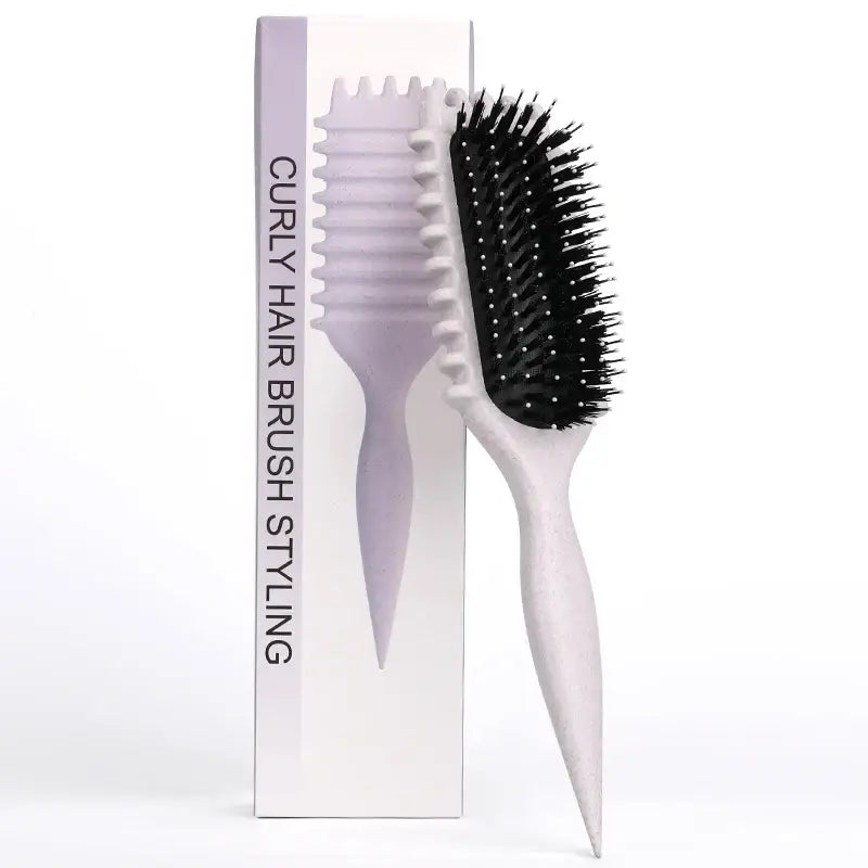 Brosse de coiffage pour cheveux bouclés - Blanc