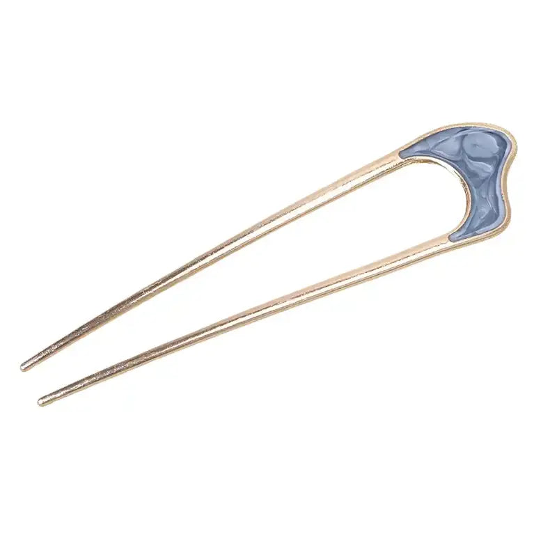 Epingles à cheveux pour chignon - Email bleu