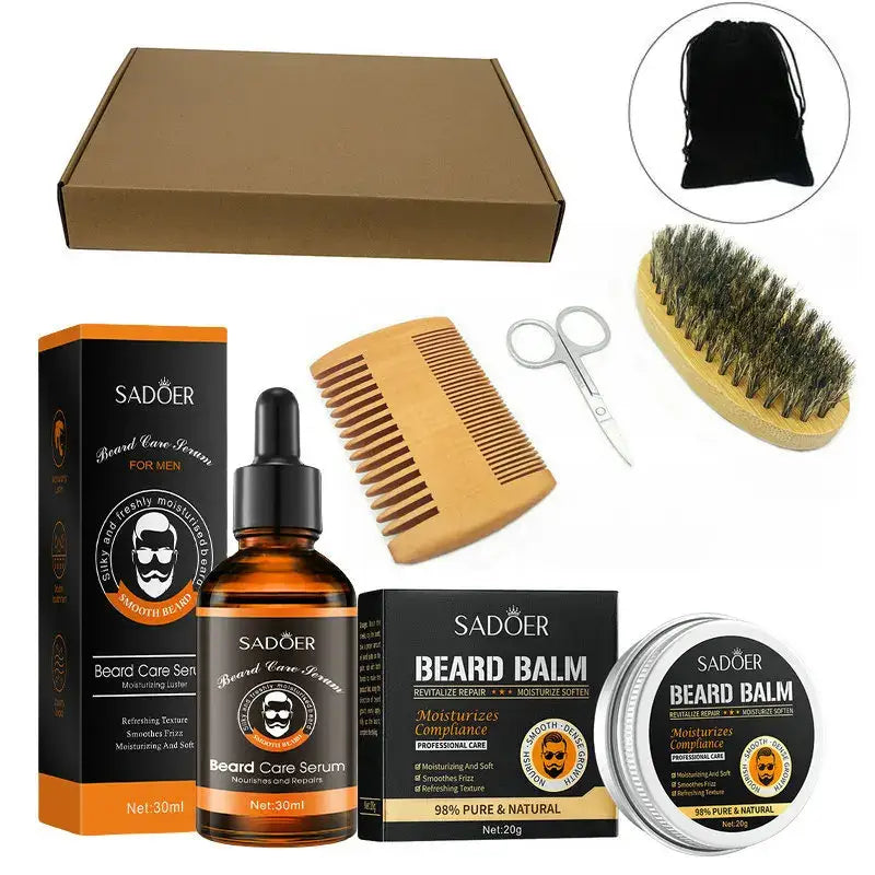 Kit de soin de barbe hydratante - kit de soin de barbe