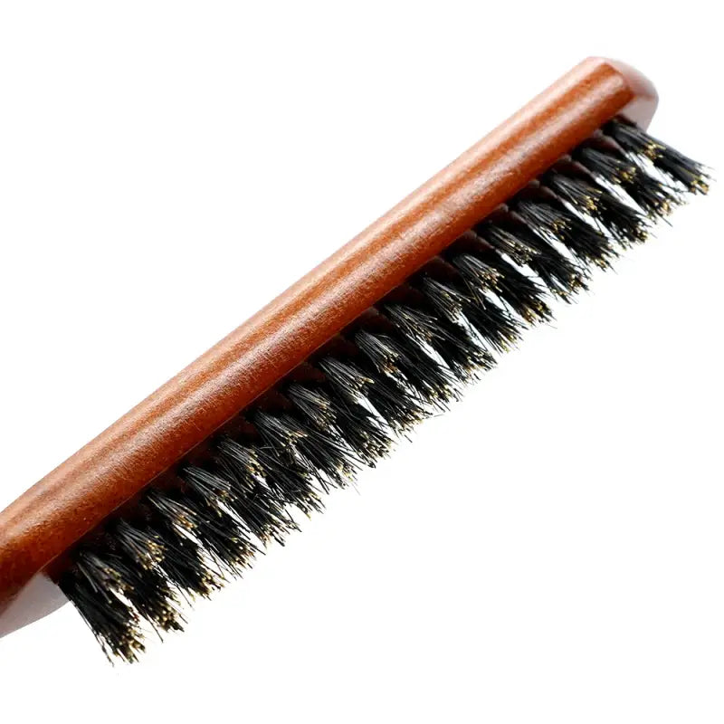 Peigne à cheveux en poils de sanglier naturels antistatique - Bois