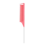 Peigne à queue antistatique en acier rose - Vignette | Belle brosse