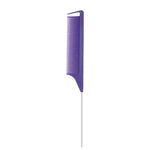 Peigne à queue antistatique en acier violet - Vignette | Belle brosse