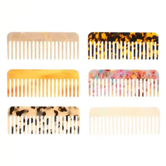 Peigne en acetate de cellulose - Noir/beige