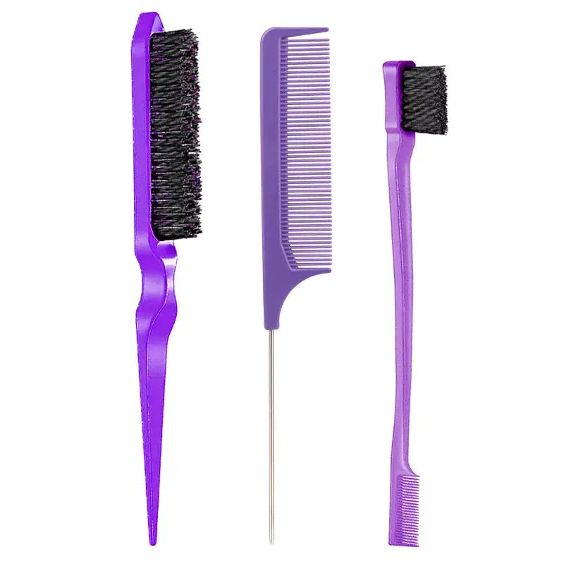 Set de brosses et peigne à cheveux - Pourpre